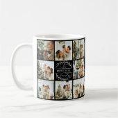 Moderne zwart-wit multi foto collage Keepsake Koffiemok (Links)