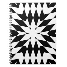 Moderne Zwart-Wit Optische Illusie Geometrisch