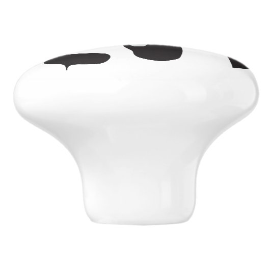 Moderne Zwart & Wit Panda Keramische Pull Knop (Zijkant)