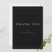 Moderne Zwart-Wit Persoonlijke Dankkaart Bedankkaart