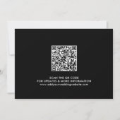 Moderne Zwart Wit QR Code Kalligrafie Save The Date (Achterkant)