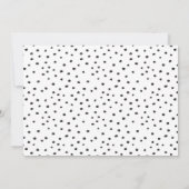 Moderne Zwart-Wit Stip Plat Bedankkaart (Achterkant)