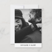 Moderne zwart-wit typografie foto bedankt (Voorkant)