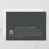 Moderne Zwart & Wit Typografie Koppels Douche Kaart (Voorkant)