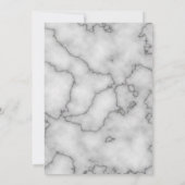 Moderne zwart-wit typografie | marmeren bruiloft kaart (Achterkant)