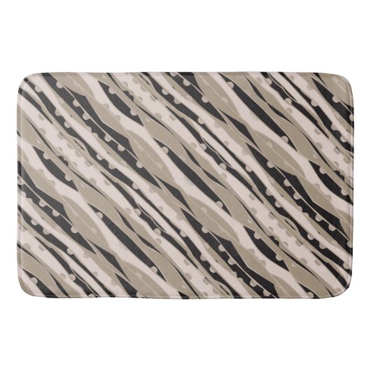 Moderne zwart-witte badkamer vloerkleed badmat (Voorkant)