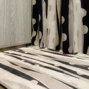 Moderne zwart-witte badkamer vloerkleed badmat