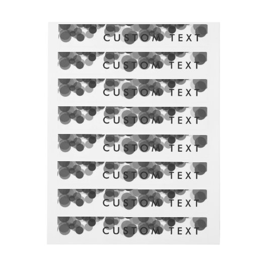 Moderne zwart-witte kaviaar dot wrap rond labels omwikkelbaar adreslabel (Vel)