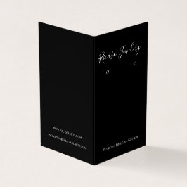 Moderne zwart-witte oorbel achtergrond visitekaartjes