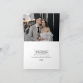 Moderne zwart-witte Pas getrouwd foto bedankkaart (Binnen)