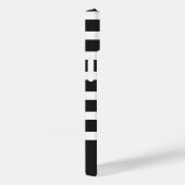 Moderne zwart-witte streep met Monogram Case-Mate iPhone Case (Achterkant / Rechts)