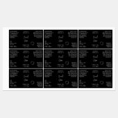 Moderne Zwarte 1 OZ Druppelfles Waterdicht Labels (Vel)