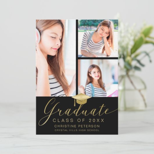 Moderne zwarte Afstuderen van het Manuscript van h Aankondiging (Staand voorkant)