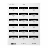 Moderne zwarte banner etiket (Full Sheet)