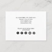 Moderne, zwarte, bijtende sociale media voor scrip visitekaartje (Achterkant)