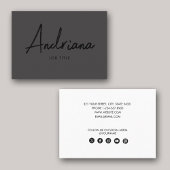 Moderne, zwarte, bijtende sociale media voor scrip visitekaartje