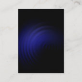 Moderne zwarte blauwmonogram visitekaartje (Achterkant)