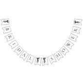 Moderne Zwarte Boog Bruidsbrunch Slinger Vlaggenli Vlaggetjes (Alle)