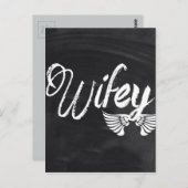 moderne zwarte borden honeymoon-software briefkaart (Voorkant / Achterkant)