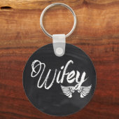 moderne zwarte borden honeymoon-software sleutelhanger (Voorkant)