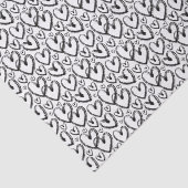 Moderne, zwarte borstelpatroon tissuepapier (Detail)