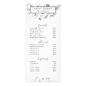 Moderne zwarte botanische spa 3 Services Menu 2 (Voorkant)