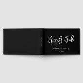 moderne zwarte bruiloft gastenboek (Volledig)