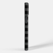 Moderne zwarte buffel speelde grote monogram naam Case-Mate iPhone case (Achterkant / Rechts)