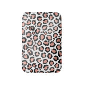 Moderne zwarte Chic-Roos Gold Foil Leopard-printer Badmat (Voorkant Verticaal)