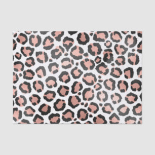 Moderne zwarte Chic-Roos Gold Foil Leopard-printer Tissuepapier