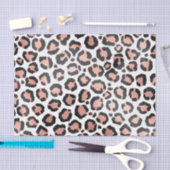 Moderne zwarte Chic-Roos Gold Foil Leopard-printer Tissuepapier (Craft)