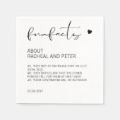 Moderne zwarte chic White Fun, compact script brui Servet (Voorkant)