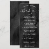 moderne zwarte dank voor je kaart (Voorkant / Achterkant)