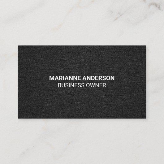 Moderne zwarte denim Fabric-achtergrond Visitekaartje (Voorkant)