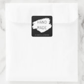 Moderne zwarte DIY-handleiding gemaakt door aangep Vierkante Sticker (Tas)