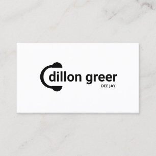 Moderne zwarte DJ hoofdtelefoon Muziek Visitekaartje