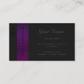 Moderne zwarte donkergrijze Paarse kleuren Visitekaartje (Achterkant)