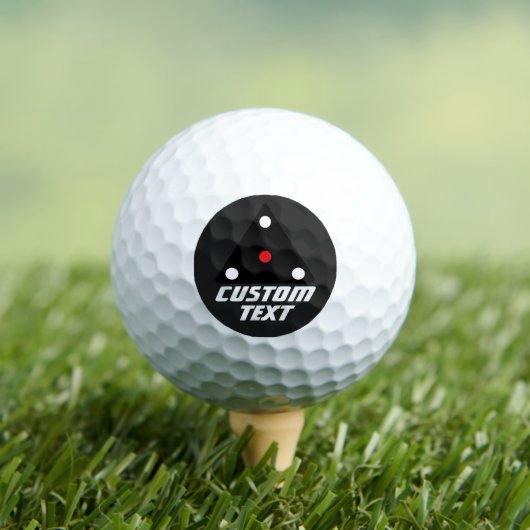 Moderne Zwarte Driehoekige UFO met Uw Naam Golfballen (Insitu Shirt)