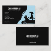 Moderne zwarte druk wasprogramma mobiele auto visitekaartje (Voorkant / Achterkant)