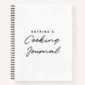 Moderne, zwarte, eenvoudige kookplaat notitieboek (Voorkant)