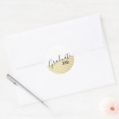 Moderne zwarte en gouden Afstuderen stickers (Envelop)