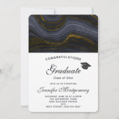 Moderne zwarte en goudgrijze tas en verloopdop kaart (Voorkant)