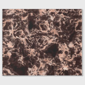 Moderne zwarte en Roos Gold Marble Pattern Cadeaupapier (Vlak)