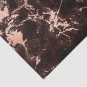 Moderne zwarte en Roos Gold Marble Pattern Tissuepapier (Detail)