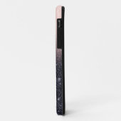 Moderne zwarte en roze glitter Sparkles Case-Mate iPhone Case (Achterkant/links)
