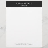 Moderne, zwarte en witte, creatieve professional custom briefhoofd (Voorkant)