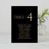 Moderne zwarte en witte echte folie folie uitnodig folie uitnodiging (Staand Voorkant)