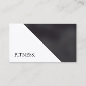 Moderne zwarte en witte fitness visitekaartje (Voorkant)