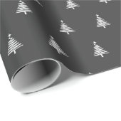 Moderne zwarte en witte kerst cadeaupapier (Rol Hoek)