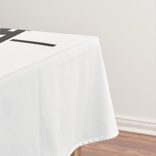 Moderne zwarte en witte kerstboomstructuur tafelkleed (Voorbeeld)